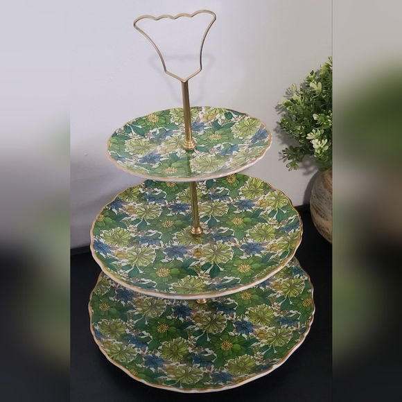 Vintage Old Foley James Kent Ltd. 3 Tier Cake Stand - Picture 3 of 5
